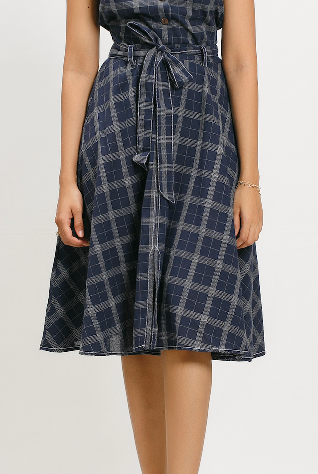 LUANA MIDI LINEN BLEND SKIRT