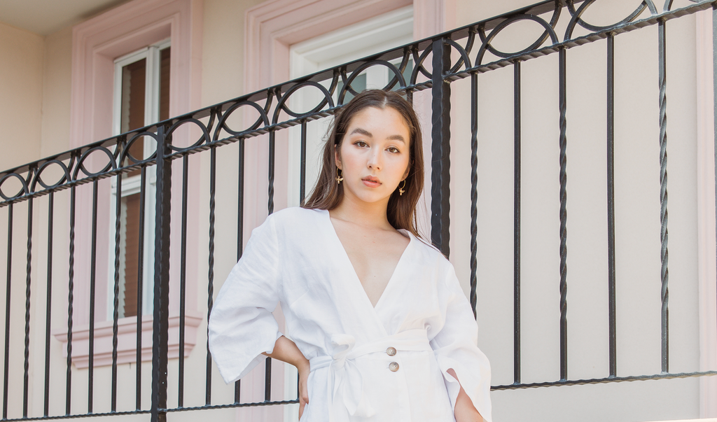 TRAVELLER LONG SLEEVE LINEN TOP