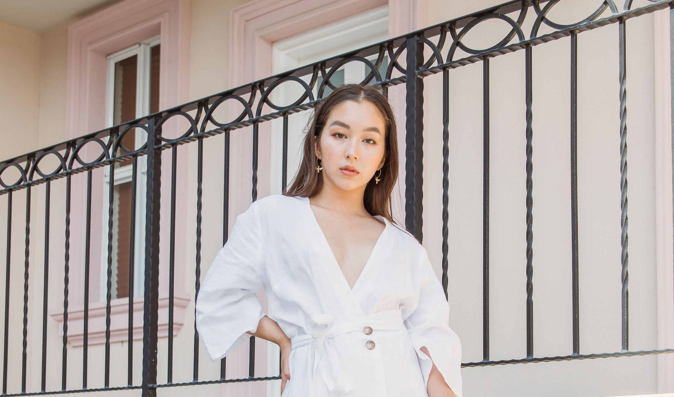 TRAVELLER LONG SLEEVE LINEN TOP